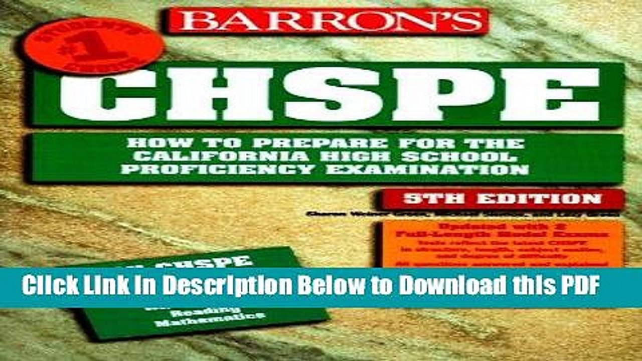 [Read] How to Prepare for the Chspe, California High School Proficiency Exam (Barron s) Ebook Online