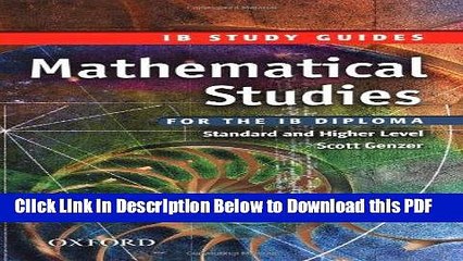 [Read] Mathematical Studies for the IB Diploma: Study Guide (International Baccalaureate) Ebook