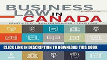 [PDF] Business Law in Canada, Eleventh Canadian Edition, Full Online