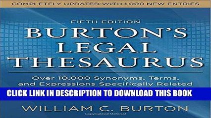 [PDF] Burtons Legal Thesaurus 5th edition: Over 10,000 Synonyms, Terms, and Expressions