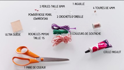 Réaliser une paire de boucles d’oreilles en soutache