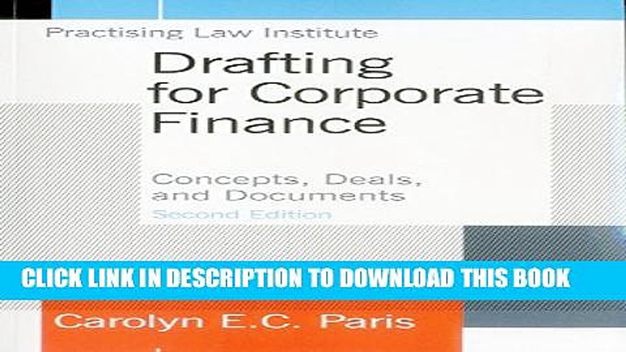 [PDF] Drafting for Corporate Finance: Concepts, Deals, and Documents Popular Online