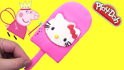 Peppa pig español family - Create play doh hello kitty ice cream pink color funny