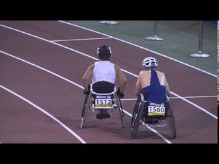 Men's 100m T51 | heat 2 |  2015 IPC Athletics World Championships Doha