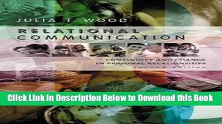 [Reads] Relational Communication: Continuity and Change in Personal Relationships (Wadsworth