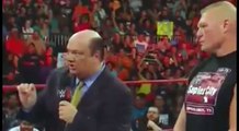 WWE RAW 18 August 2016 - 8 18 16   Brock Lesnar F5 Heath Slater