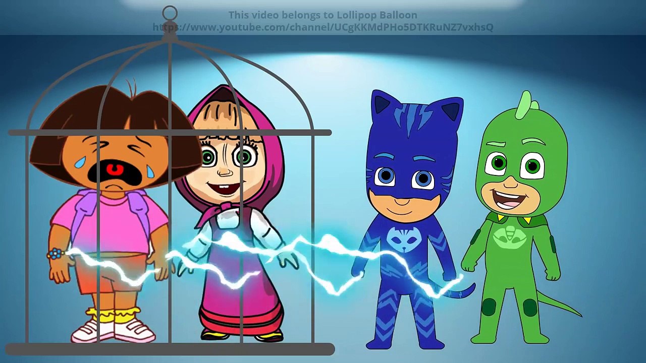 Masha and Dora Crying in Prison by Policeman #Funny Story parody_4