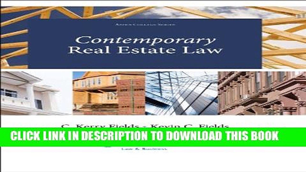 [PDF] Contemporary Real Estate Law (Aspen College) Full Online
