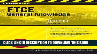 New Book CliffsNotes FTCE General Knowledge Test, 3rd Edition