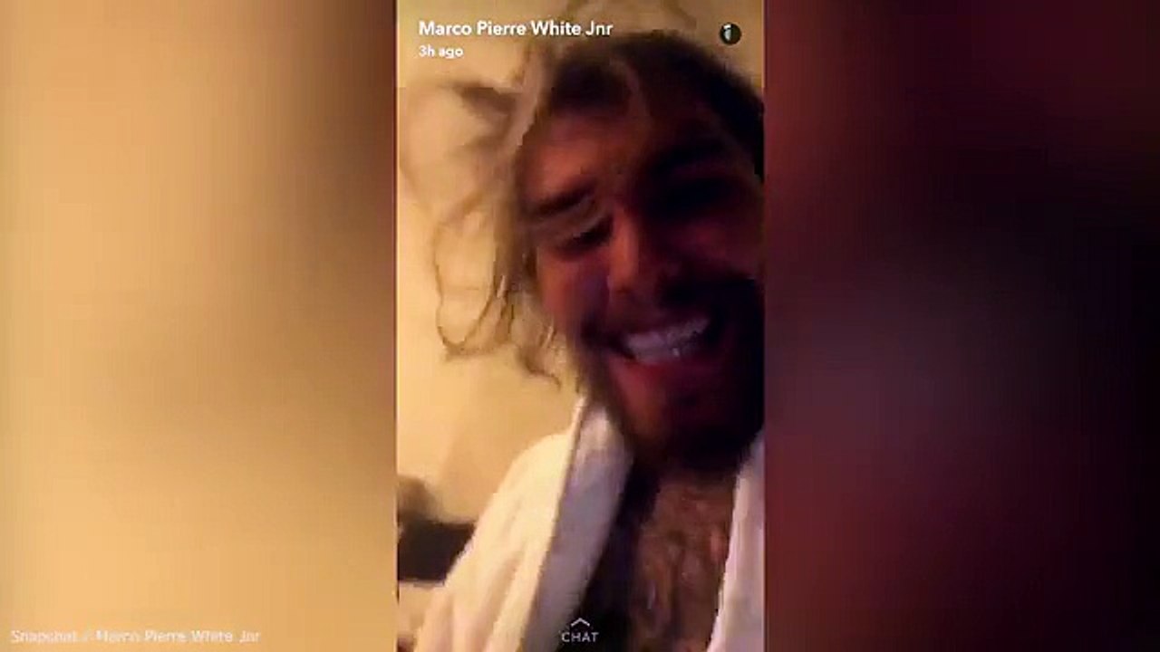 Marco Pierre snapchats wild night with mystery girl in hotel