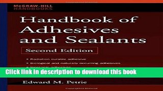 Read Handbook of Adhesives and Sealants (McGraw-Hill Handbooks)  Ebook Free