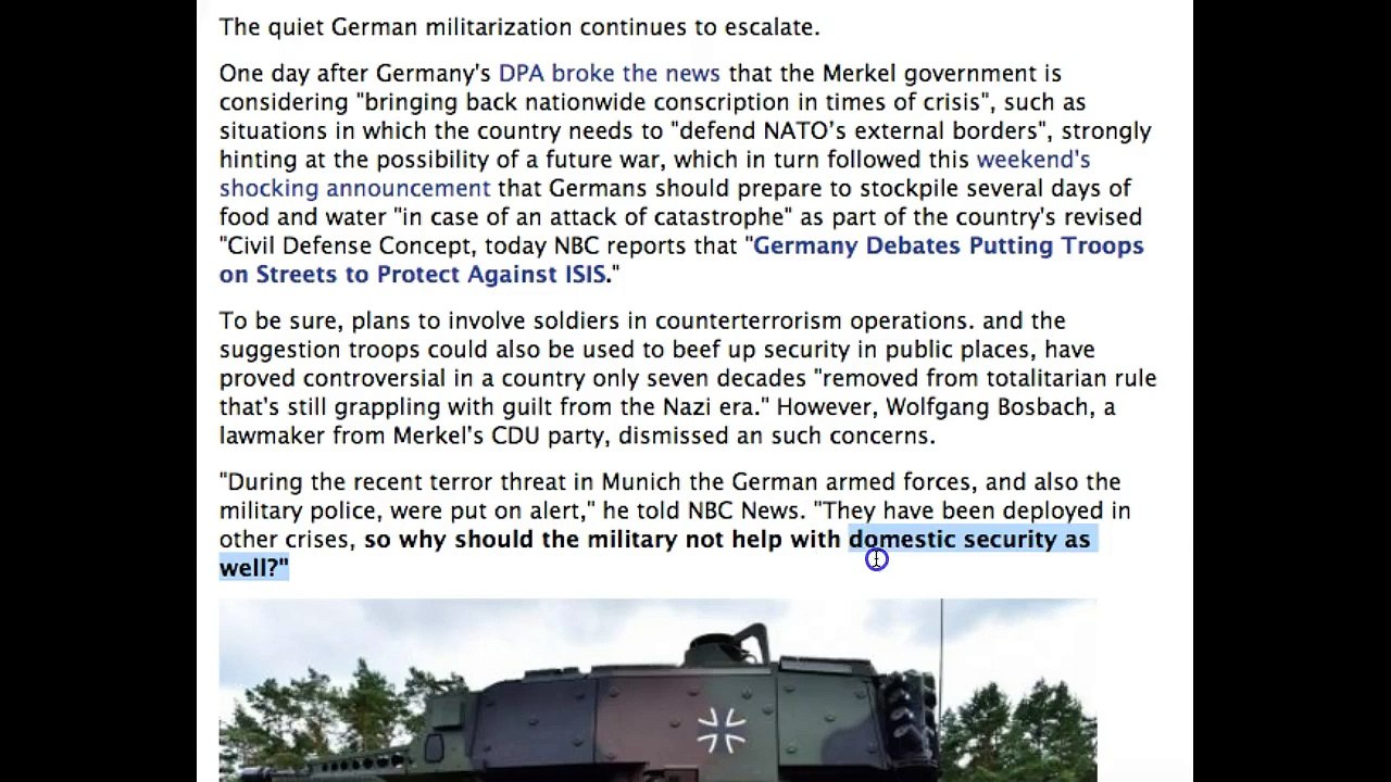 ALERT! Germany Orders Military Troops On The Streets! Do You Know What This Means.