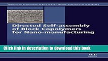 Read Directed Self-assembly of Block Co-polymers for Nano-manufacturing (Woodhead Publishing