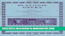 Read Opera: Volume IV:  Clitopho, Respublica, Timaeus, Critias (Oxford Classical Texts)  Ebook Free