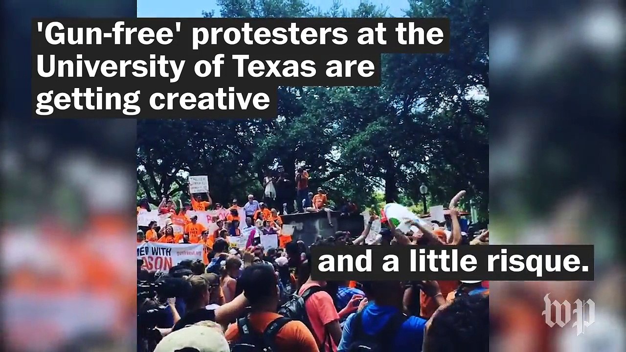 'Gun-free UT' protesters get risque