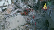Amatrice, village italien détruit par le séisme, filmé par un drone