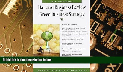 Big Deals  Harvard Business Review on Green Business Strategy (Harvard Business Review Paperback