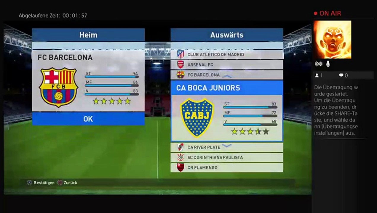 PS4-Live-Übertragung von StefCHURCHHILL New Demo PES2017