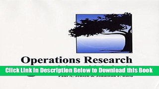 [Best] Operations Research Models and Methods Free Books