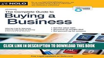 New Book Complete Guide to Buying a Business, The