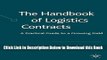 [Reads] The Handbook of Logistics Contracts: A Practical Guide to a Growing Field Online Ebook