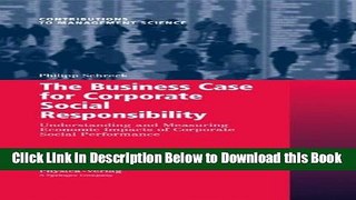 [Best] The Business Case for Corporate Social Responsibility: Understanding and Measuring Economic