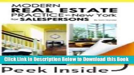 [Best] Modern Real Estate Practice in New York for Salespersons, 11 E Free Books