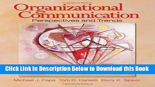 [Best] Organizational Communication: Perspectives and Trends Online Ebook