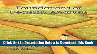 [Reads] Foundations of Decision Analysis Online Ebook