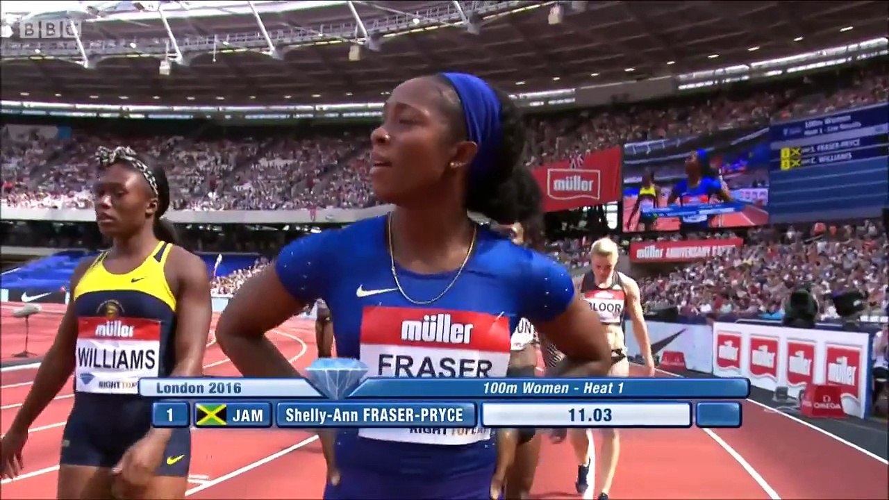 séries 100m F - DL Londres 23 juillet 2016 (Ta Lou 10"96)