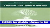 [PDF] Conquer Your Speech Anxiety: Learn How to Overcome Your Nervousness About Public Speaking