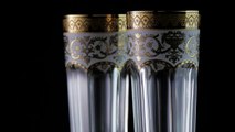 Miracle Crystal – Provenza Champagne Flutes - 2pcs Golden White Décor