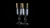 Miracle Crystal – Provenza Champagne Flutes - 2pcs Gold Crystal Light Décor