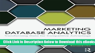 [Reads] Marketing Database Analytics: Transforming Data for Competitive Advantage Online Books