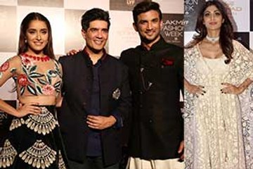 Shraddha Kapoor and Sushant Singh Rajput glitter in Manish Malhot