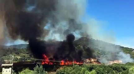 Des habitations menacées par les flammes à Casamozza
