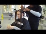 Woman shaves her hair bald for her boyfriend