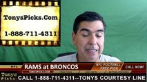 Denver Broncos vs. LA Rams Free Pick Prediction NFL Pro Football Odds Preview 8-27-2016
