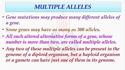 Multiple Alleles
