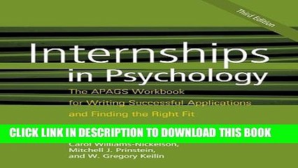 Collection Book Internships in Psychology: The Apags Workbook for Writing Successful Applications