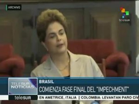 Senado brasileño inicia fase final del impeachment a Dilma Rousseff
