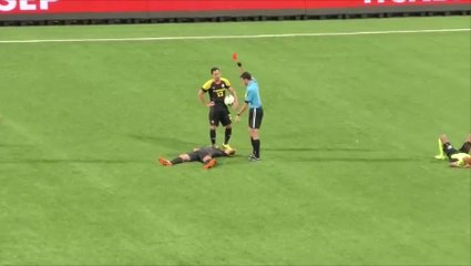 Singapore Football Player Makes A Ridiculous Dive After Getting Sent Off!