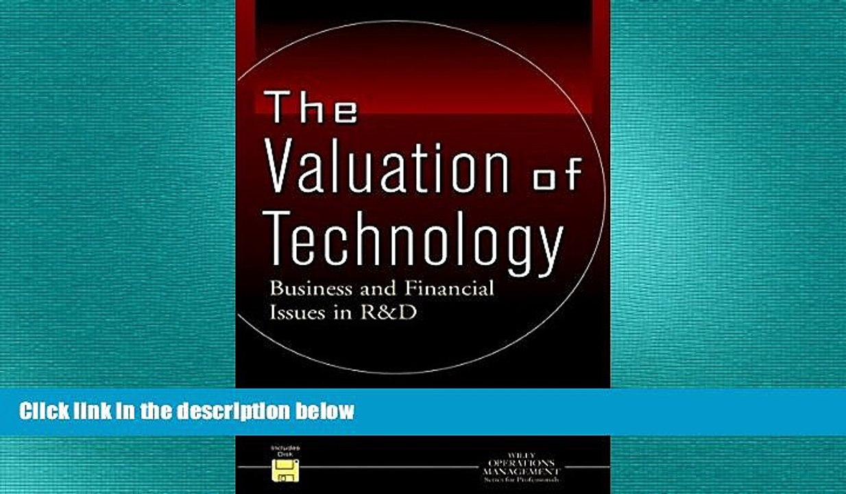 EBOOK ONLINE  The Valuation of Technology: Business and Financial Issues in R D (Operations