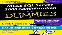 New Book MCSE SQL Server 2000 Administration For Dummies by Whalen, Rozanne, Whalen, Dan (2001)