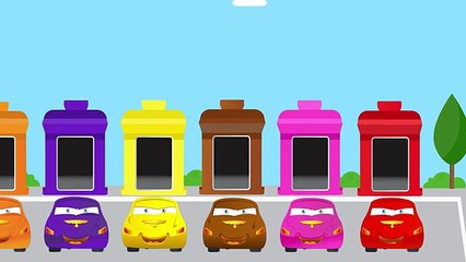 Learn Colors with Lightning McQueen Cartoon Banana vs Hulk Surprise Egg Car Wash Videos for Kids #2 - YouTube