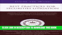 New Book Best Practices for Securities Litigation: Leading Lawyers on Maintaining Regulatory