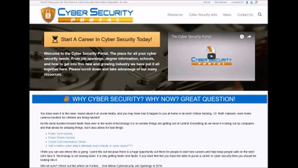 Welcome to the Cyber Security Portal the # 1 resource on the web.