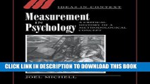 [PDF] Measurement in Psychology: A Critical History of a Methodological Concept Full Colection