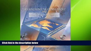 FREE PDF  Operations Management for Competitive Advantage with Student-CD  BOOK ONLINE
