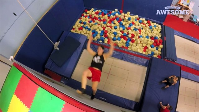 Trampoline Wall Tricks by Sam Sendel | People are Awesome 2016